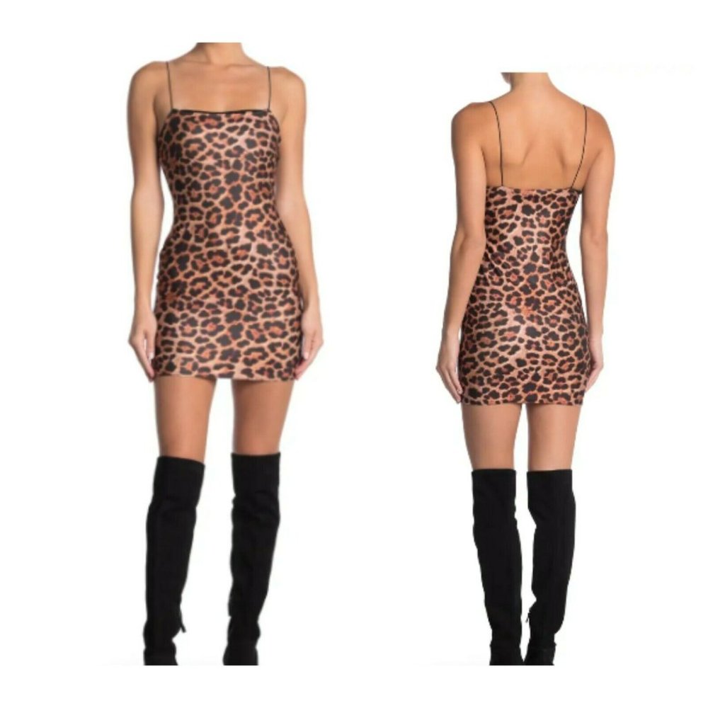 Topshop Leopard Print Mini Dress